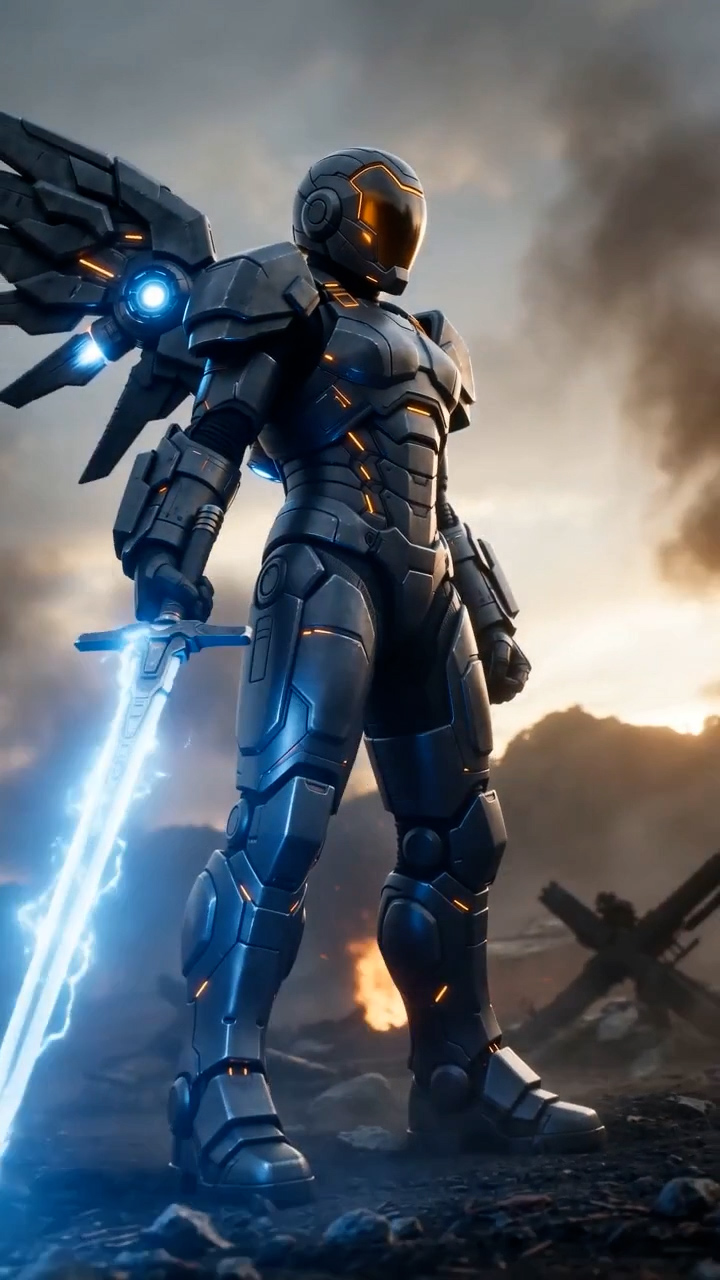 AI sci-fi warrior